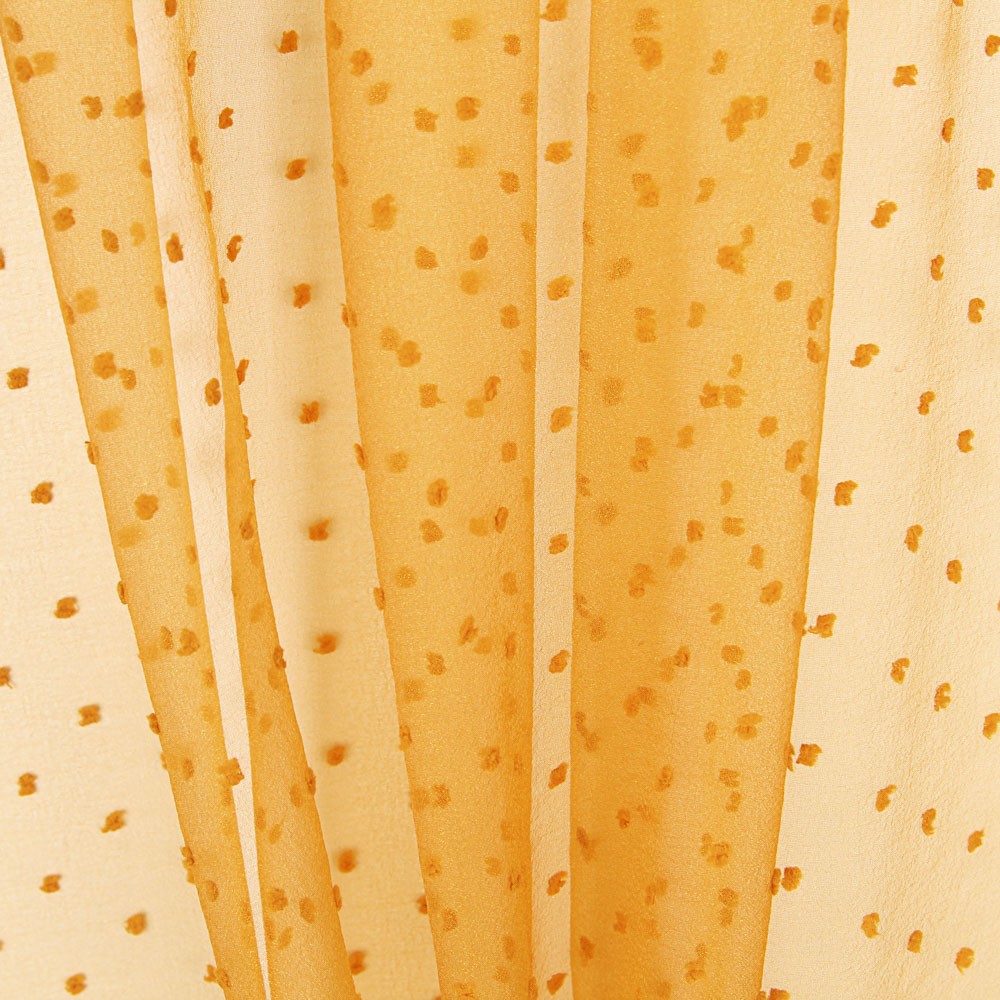 Polyester Plumeti Ocker Organza - Ribes y Casals