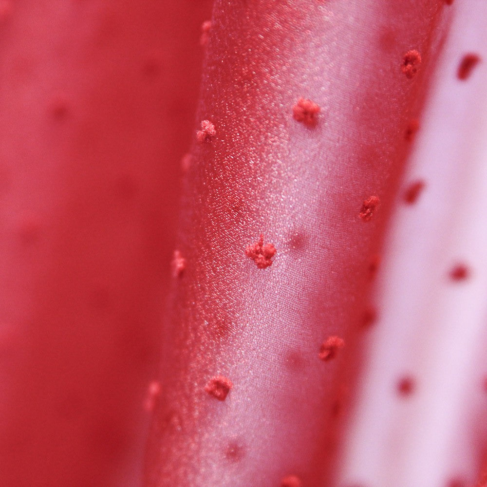 Organza Polyester Plumeti Rot - Ribes y Casals