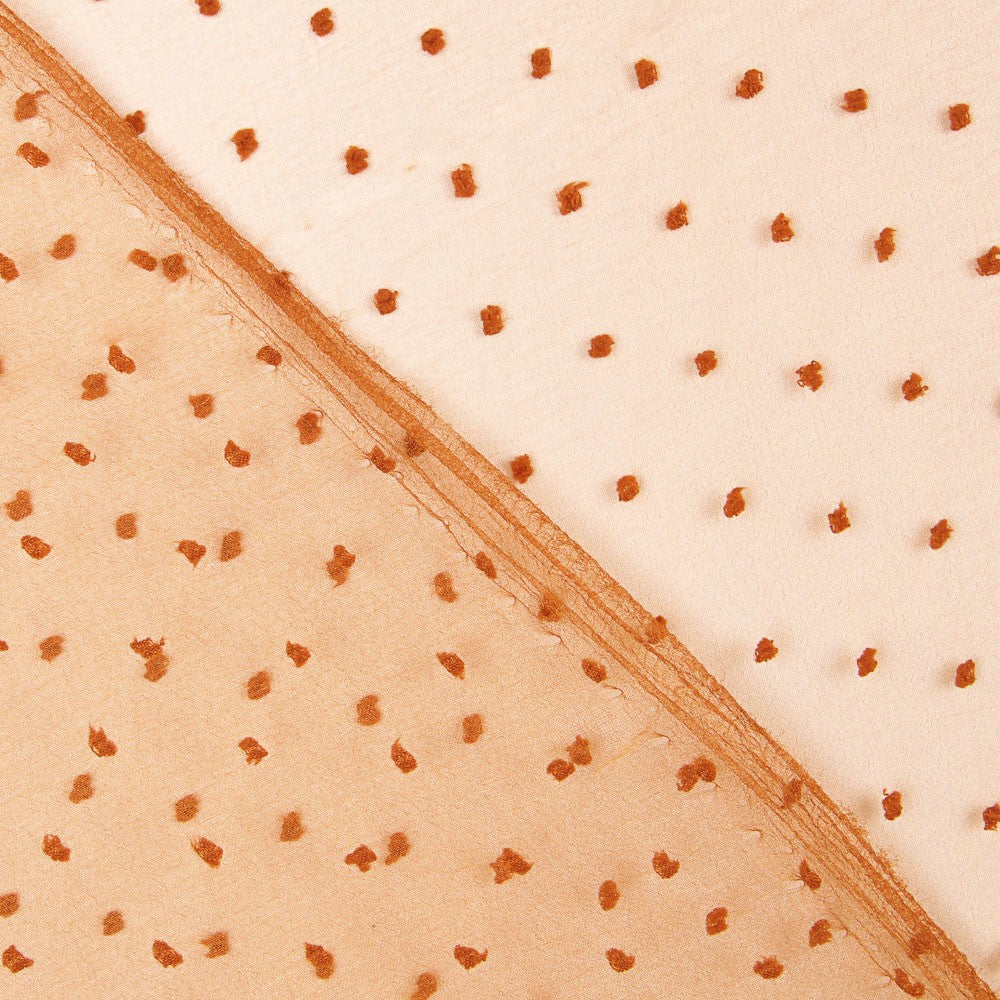 Organza Polyester Plumeti Teja - Ribes y Casals