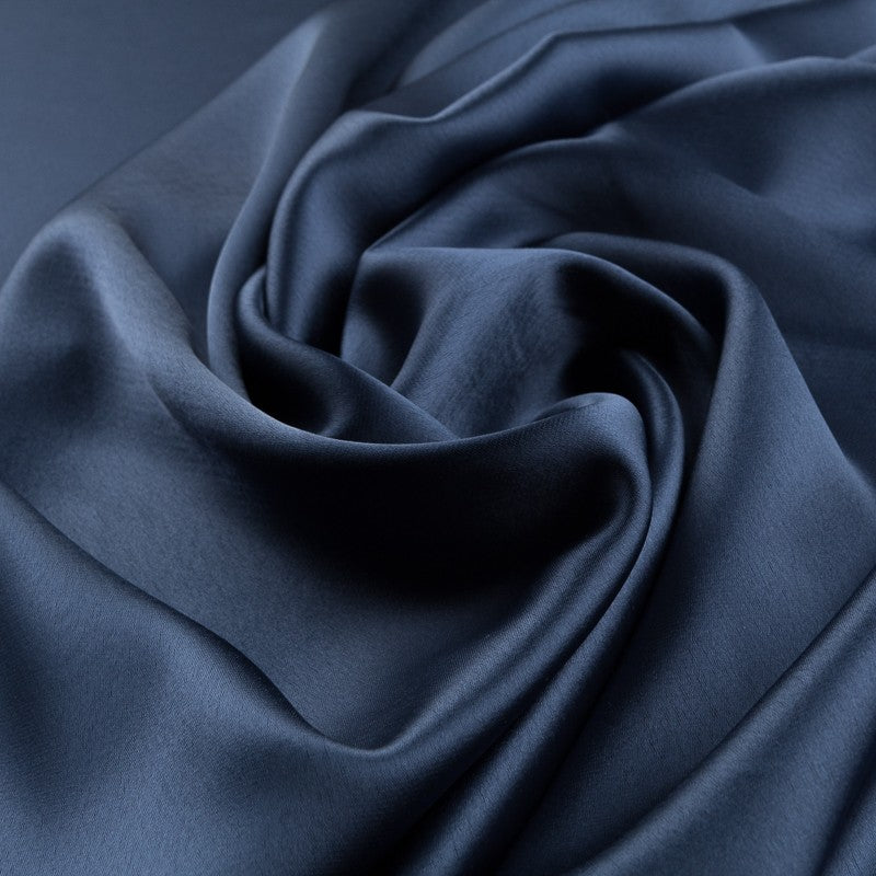 Ottomane Marineblau Triacetat Satin - Ribes y Casals