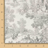 Panama Home Toile de Jouy Druck Panama Home Grau - Ribes y Casals