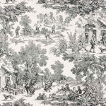 Panama Home Gedrucktes Toile de Jouy Schwarz - Ribes y Casals