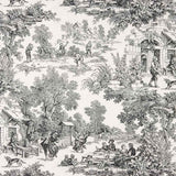 Panama Home Gedrucktes Toile de Jouy Schwarz - Ribes y Casals