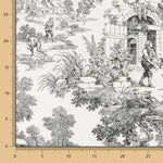 Panama Home Gedrucktes Toile de Jouy Schwarz - Ribes y Casals