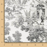 Panama Home Gedrucktes Toile de Jouy Schwarz - Ribes y Casals