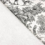 Panama Home Gedrucktes Toile de Jouy Schwarz - Ribes y Casals