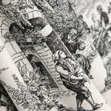 Panama Home Gedrucktes Toile de Jouy Schwarz - Ribes y Casals