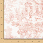 Panama Home Bedrucktes Toile de Jouy Rot - Ribes y Casals