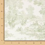 Panama Home Toile de Jouy Druck Apfelgrün - Ribes y Casals
