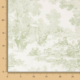 Panama Home Toile de Jouy Druck Apfelgrün - Ribes y Casals