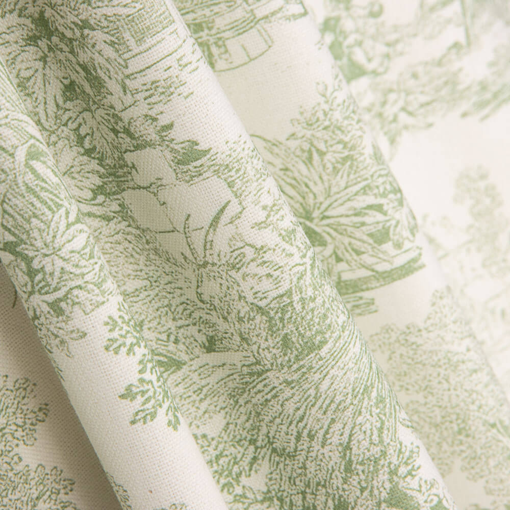 Panama Home Toile de Jouy Druck Apfelgrün - Ribes y Casals
