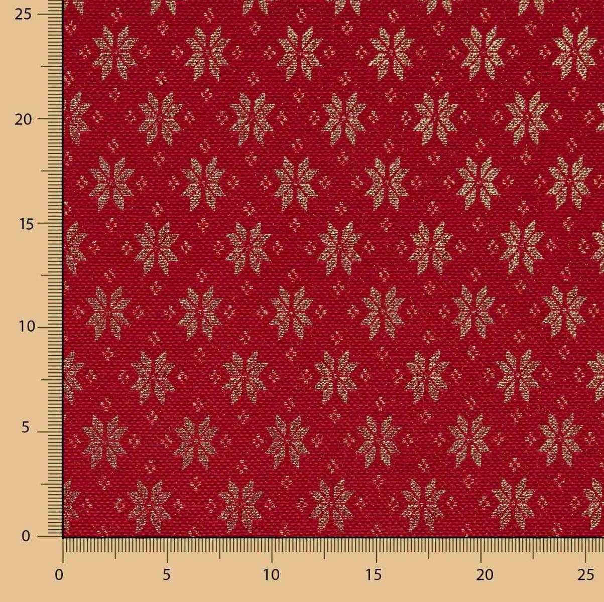 Panama Weihnachten Lurex Sterne Rot - Ribes y Casals