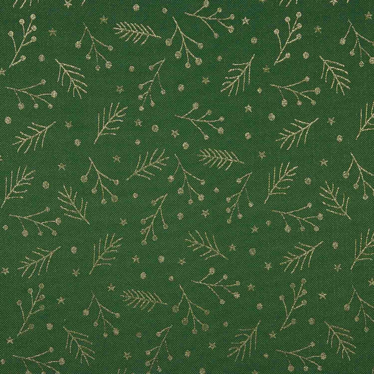 Panama Weihnachten Lurex Natur Grün - Ribes y Casals