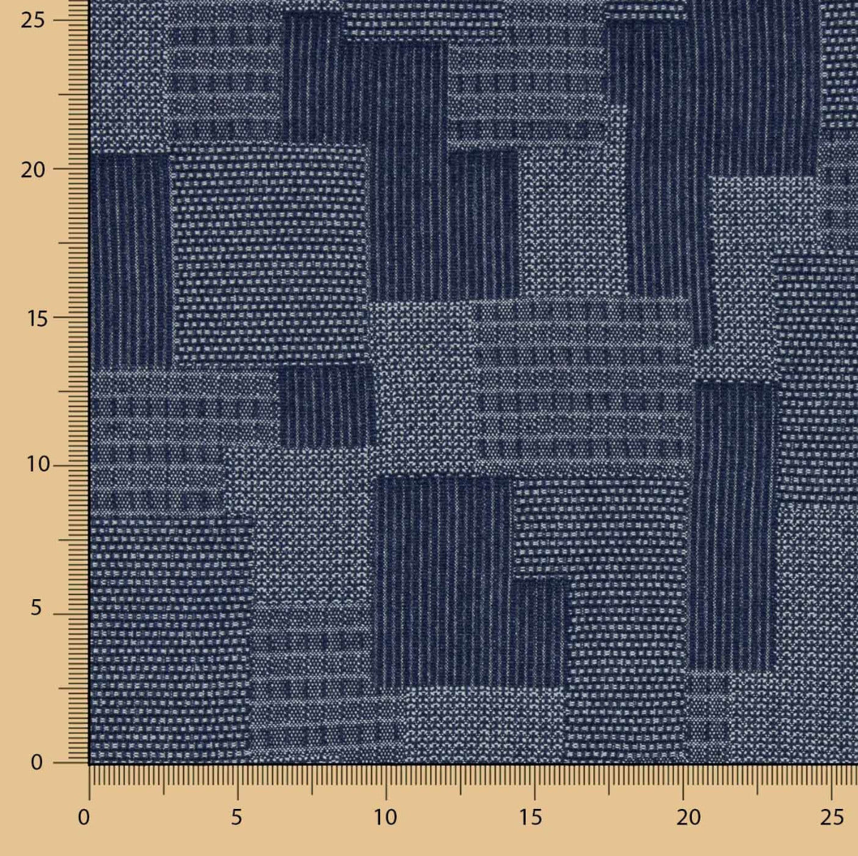 Denim-Jacquard-Aufnäher Blau - Ribes y Casals