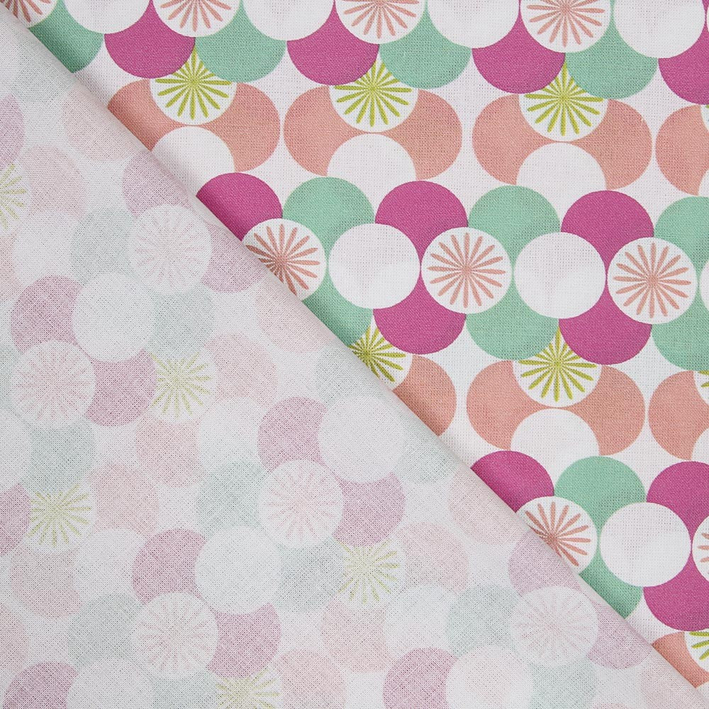 Geometrisches Patchwork Fuchsia - Ribes y Casals