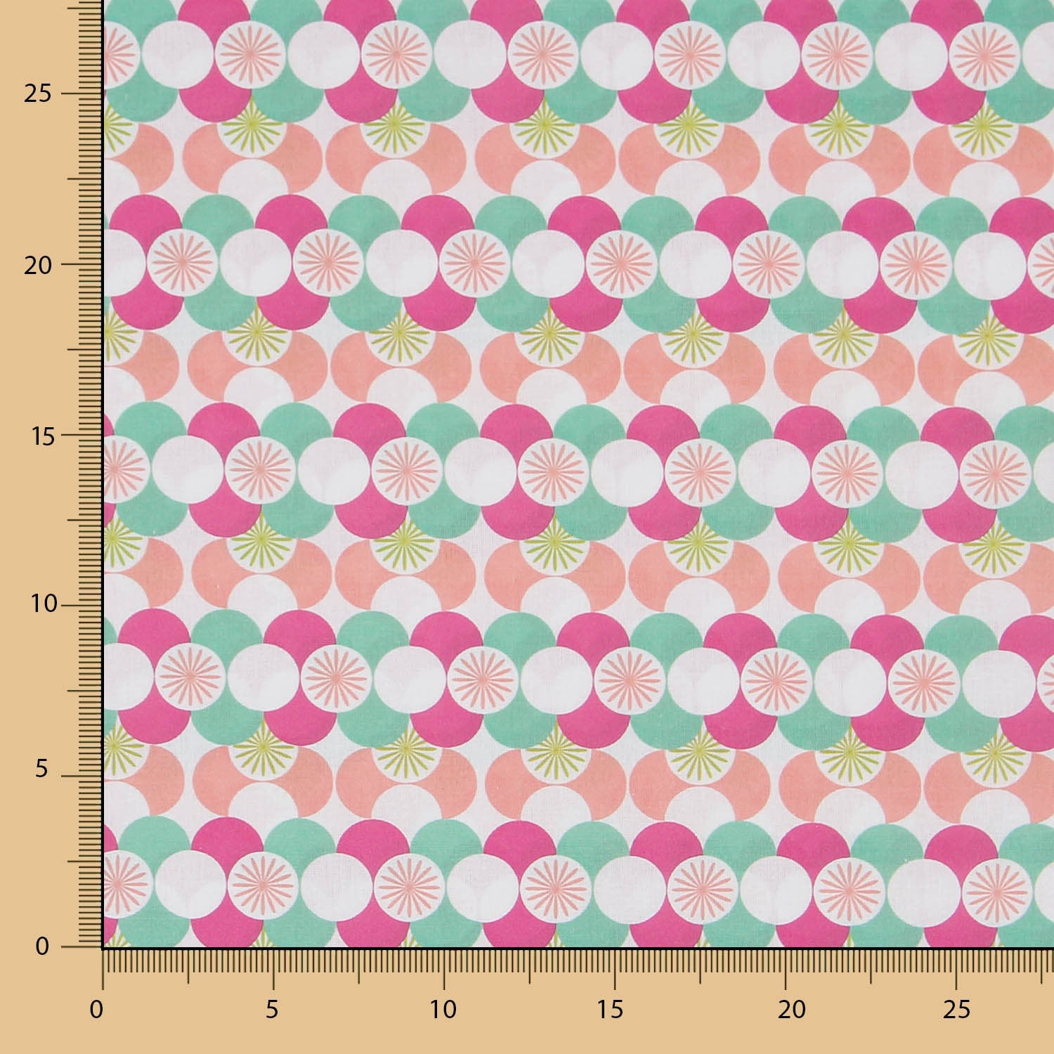 Geometrisches Patchwork Fuchsia - Ribes y Casals
