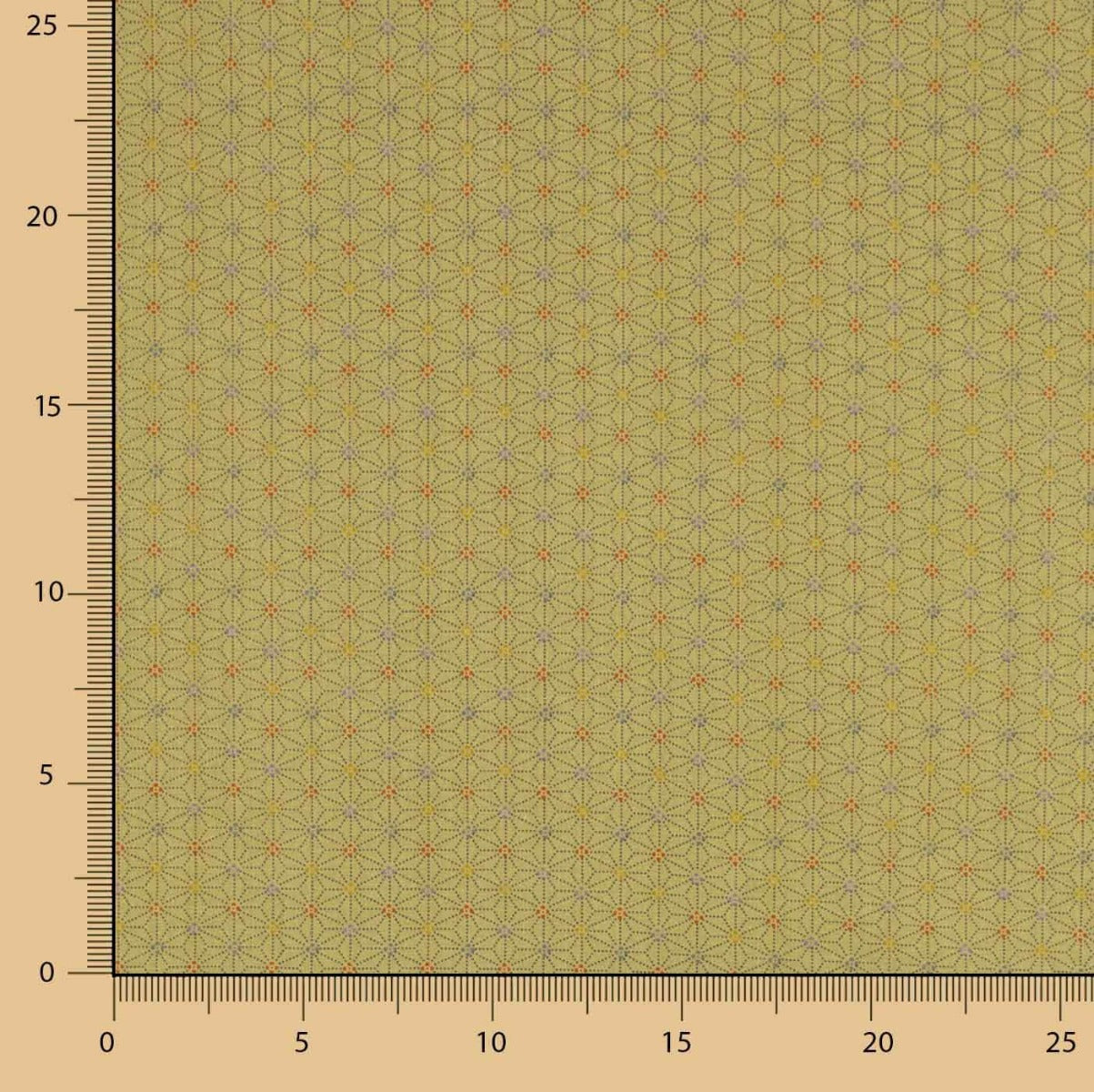 Patchwork Baumwolle 3D Goldene Sterne - Ribes y Casals