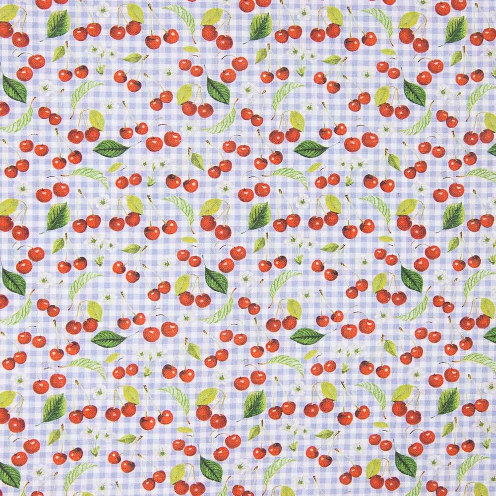 Patchwork-Baumwolle Cherry Cotton Vichy Light - Ribes y Casals