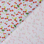 Helles Vichy Kirschbaum-Patchwork Patchwork-Stoff - Breite 115 cm - Ribes y Casals
