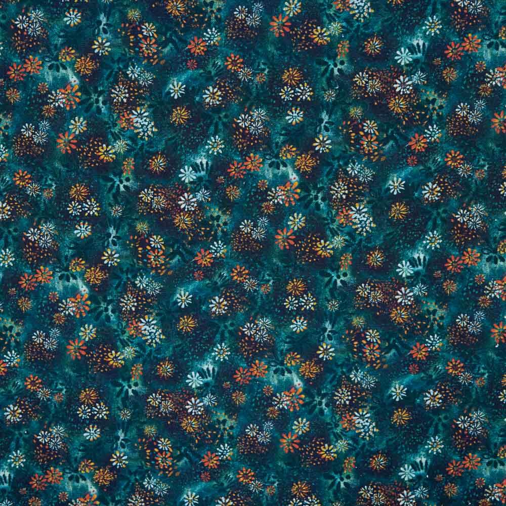 Patchwork Baumwolle Korallen Dunkelblau - Ribes y Casals
