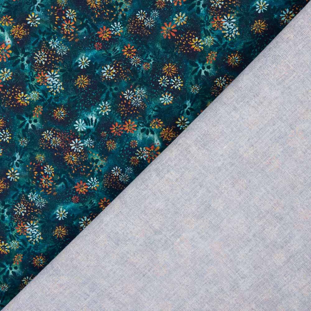 Patchwork Baumwolle Korallen Dunkelblau - Ribes y Casals