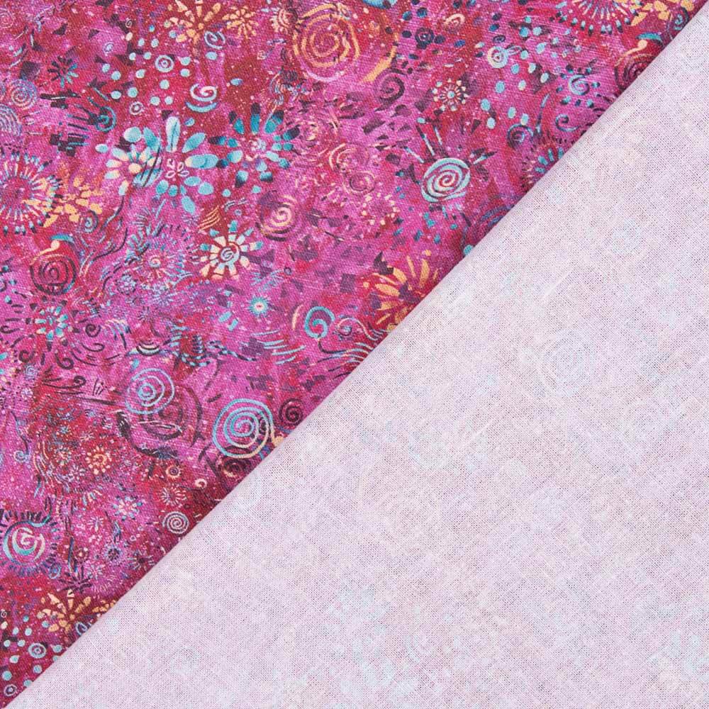 Patchwork Baumwolle Korallen Erdbeere - Ribes y Casals