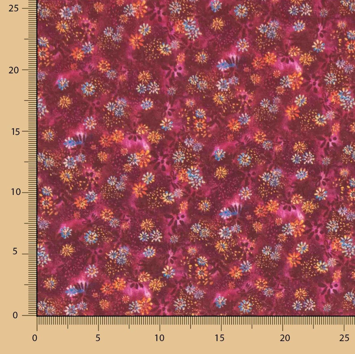 Patchwork Baumwolle Koralle Fuchsia Korallen - Ribes y Casals