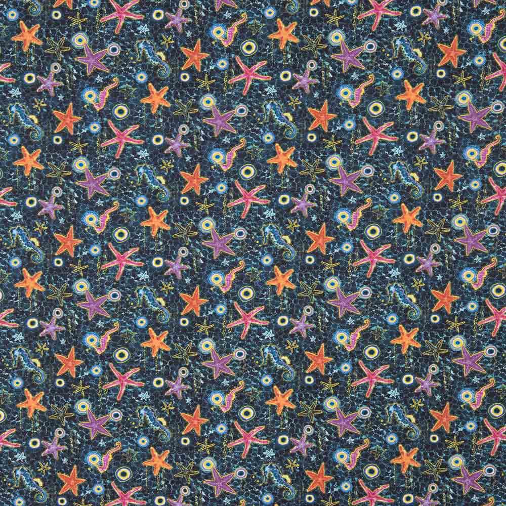 Patchwork Baumwolle Sea Star Blau - Ribes y Casals