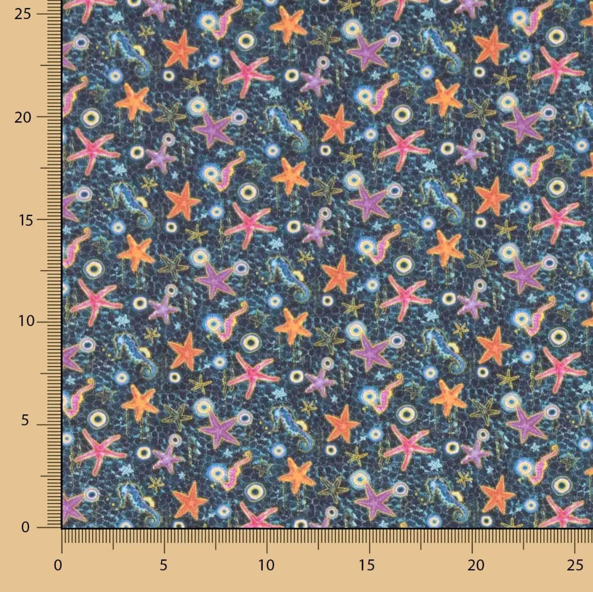 Patchwork Baumwolle Sea Star Blau - Ribes y Casals