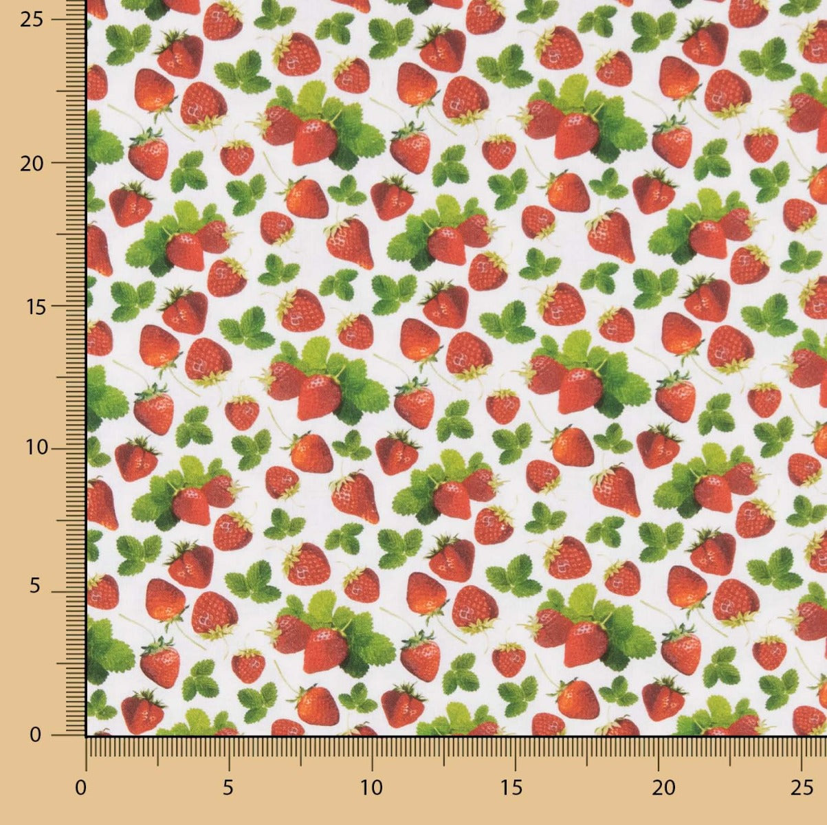 Patchwork Baumwolle Erdbeere Weiß - Ribes y Casals