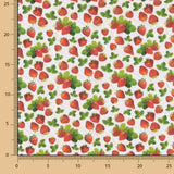 Patchwork Baumwolle Erdbeere Weiß - Ribes y Casals