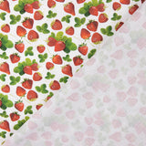 Patchwork Baumwolle Erdbeere Weiß - Ribes y Casals