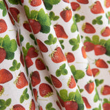 Patchwork Baumwolle Erdbeere Weiß - Ribes y Casals