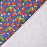 Patchwork Baumwoll-Erdbeeren Navy - Ribes y Casals