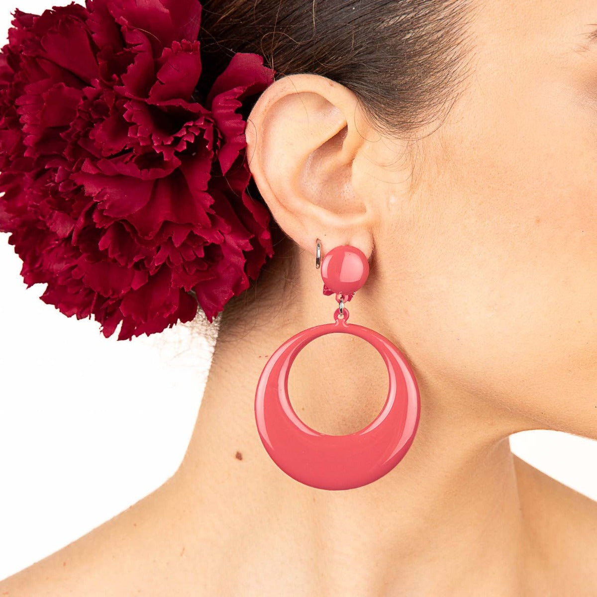 Flamingo-Korallen-Ohrringe - Ribes y Casals