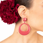 Flamingo-Korallen-Ohrringe - Ribes y Casals
