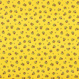 Baumwolle Perkal Baumwolle Stoff Blumen Farben auf Gelb 70 x 160 cm - Ribes y Casals