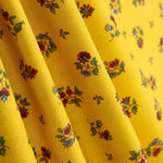 Baumwolle Perkal Baumwolle Stoff Blumen Farben auf Gelb 70 x 160 cm - Ribes y Casals