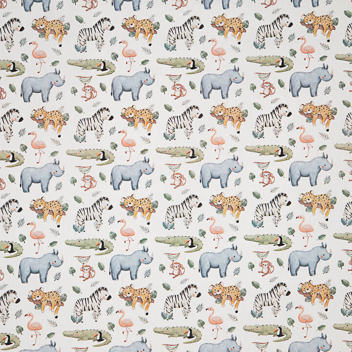 Bedrucktes Perkal mit „Wild Safari“-Muster - Ribes y Casals