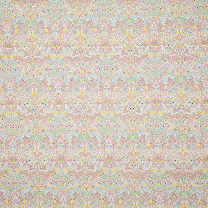 Bedrucktes Perkal „Garten von Versailles“ in Pastellrosa - Ribes y Casals