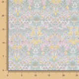 Bedrucktes Perkal „Garten von Versailles“ in Pastellgrün - Ribes y Casals