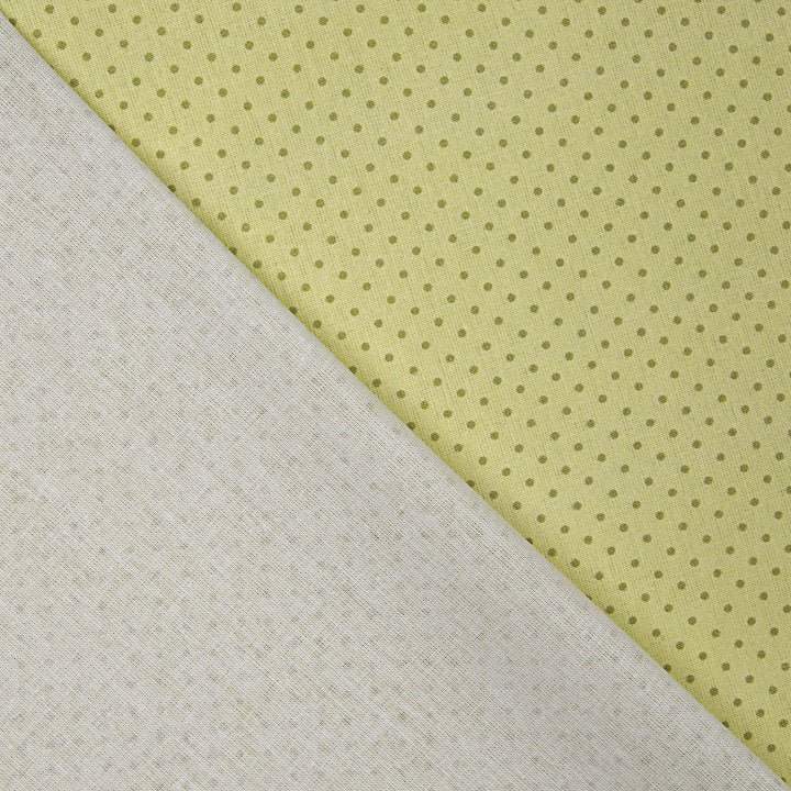 Bedrucktes Perkal-Mini-Top mit kleinen Punkten in Limette - Ribes y Casals