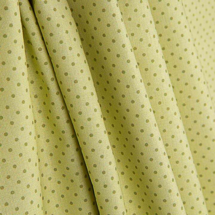 Bedrucktes Perkal-Mini-Top mit kleinen Punkten in Limette - Ribes y Casals