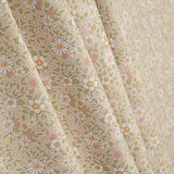 Bedrucktes Perkal mit Frühlingsgänseblümchen-Motiv, Beige - Ribes y Casals