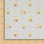 Bedrucktes Perkal „Süße Biene“ in Beige - Ribes y Casals