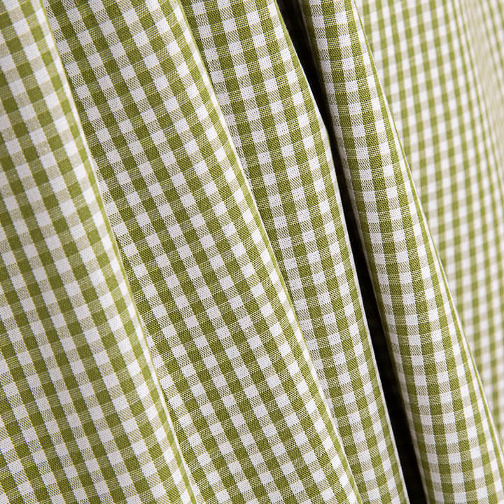 Bedrucktes Perkal mit Mini-Vichy-Karo in Olivgrün - Ribes y Casals