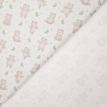 Bedrucktes Perkal mit Waldbären-Motiv, Beige - Ribes y Casals