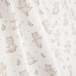 Bedrucktes Perkal mit Waldbären-Motiv, Beige - Ribes y Casals