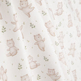 Bedrucktes Perkal mit Waldbären-Motiv, Beige - Ribes y Casals