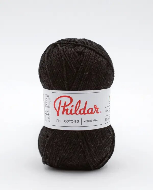 Phildar Coton 3 Schwarz - Ribes y Casals